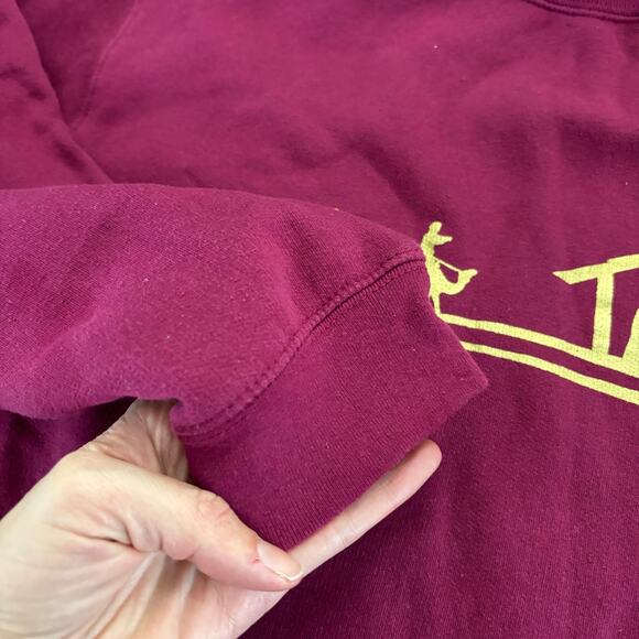 Sawyer Creek Vintage Women's XL Christmas Sweatshirt Nativity Scene Maroon‎ - Picture 3 of 7